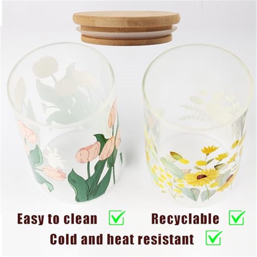 2 PCS Small Glass Storage Jars with Airtight Lids,650ml Cute Clear Storage container with Lid,Glass Pantry Canister for Beans, Rice,Sugar,Cookie Coffee โ image 5