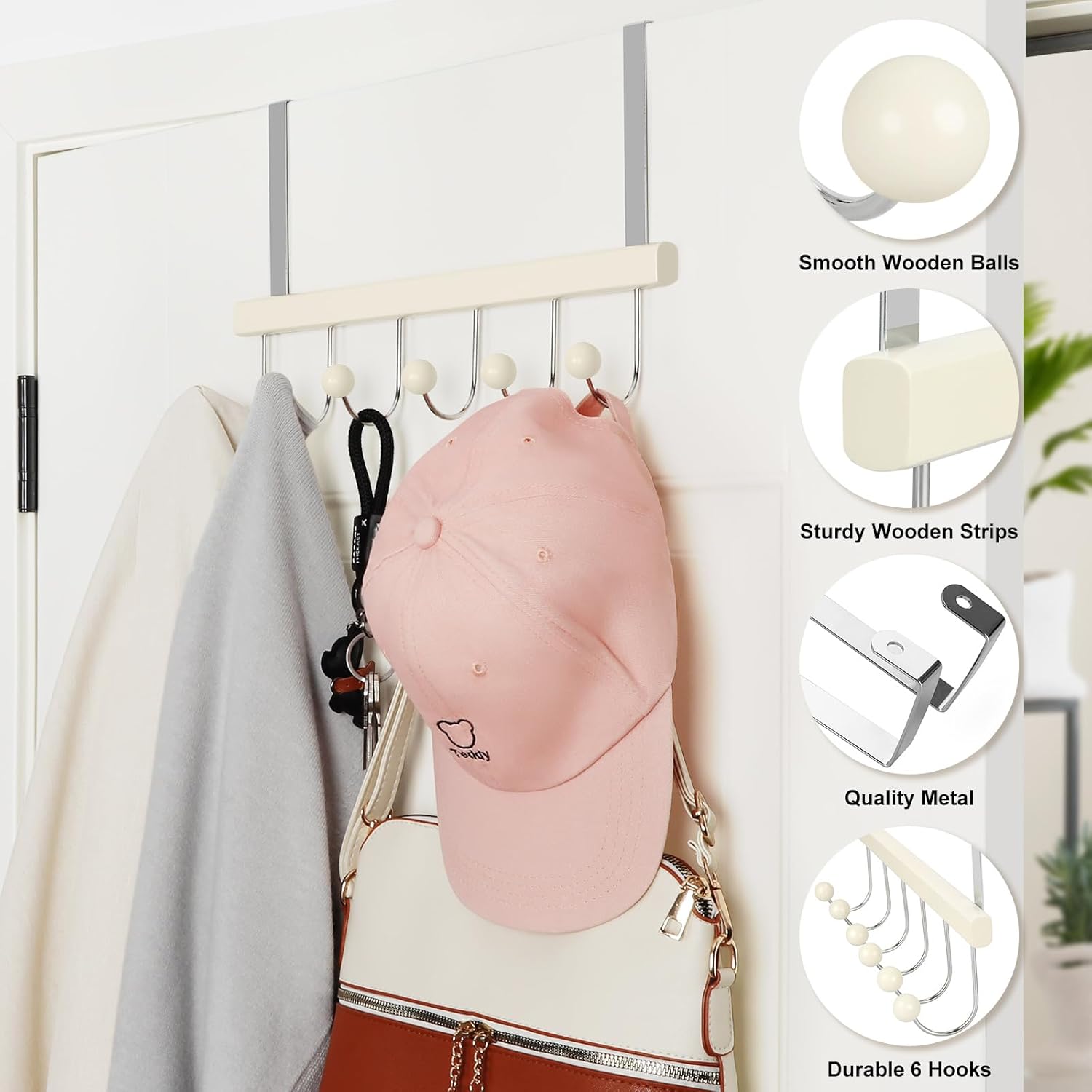 TOPIA HANGER Over The Door Hooks for Hanging, Hoodie Hangers — image 6