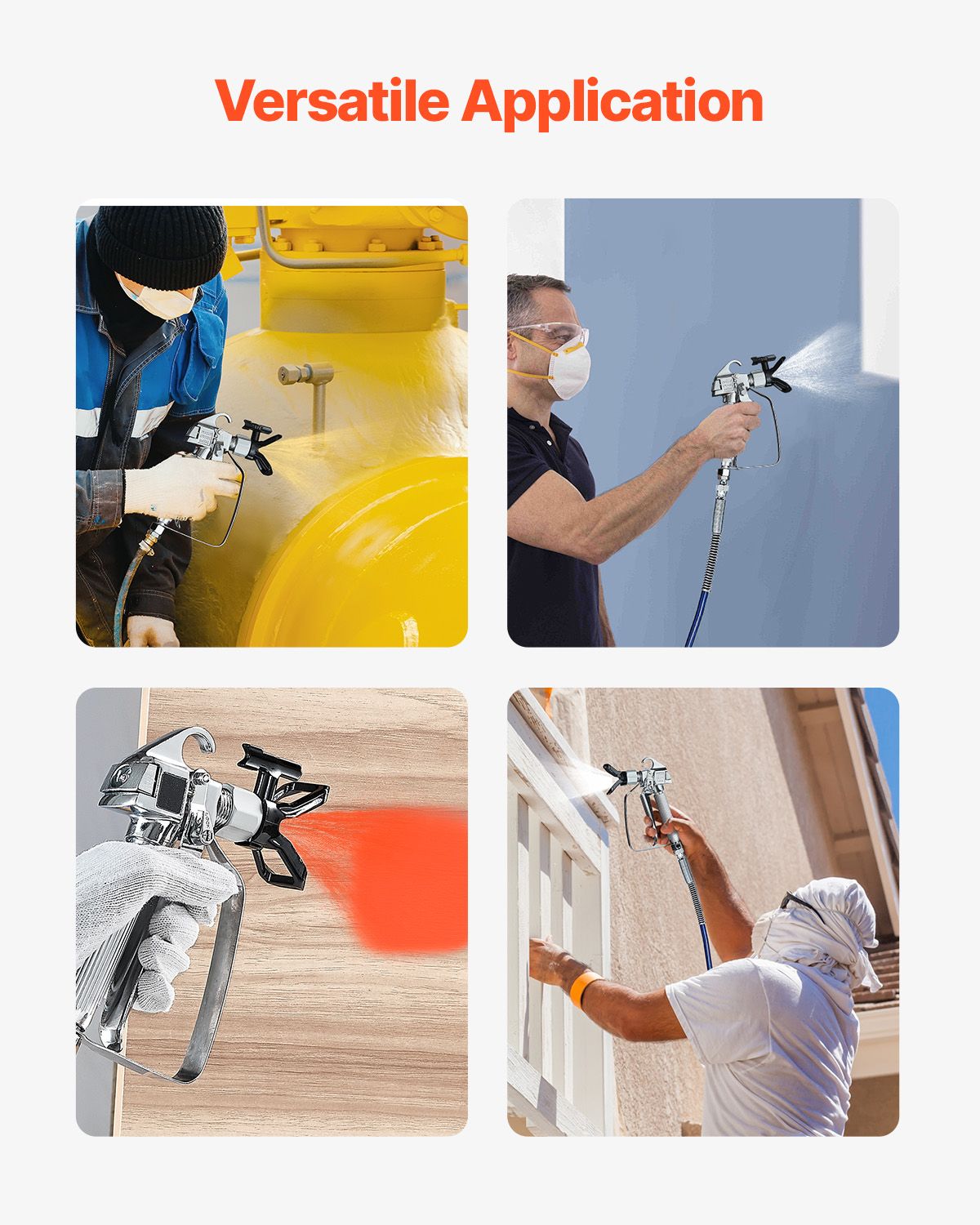 Airless Paint Spray Gun 3600PSI High Pressure Airless Spray Gun with 5Tips — image 6
