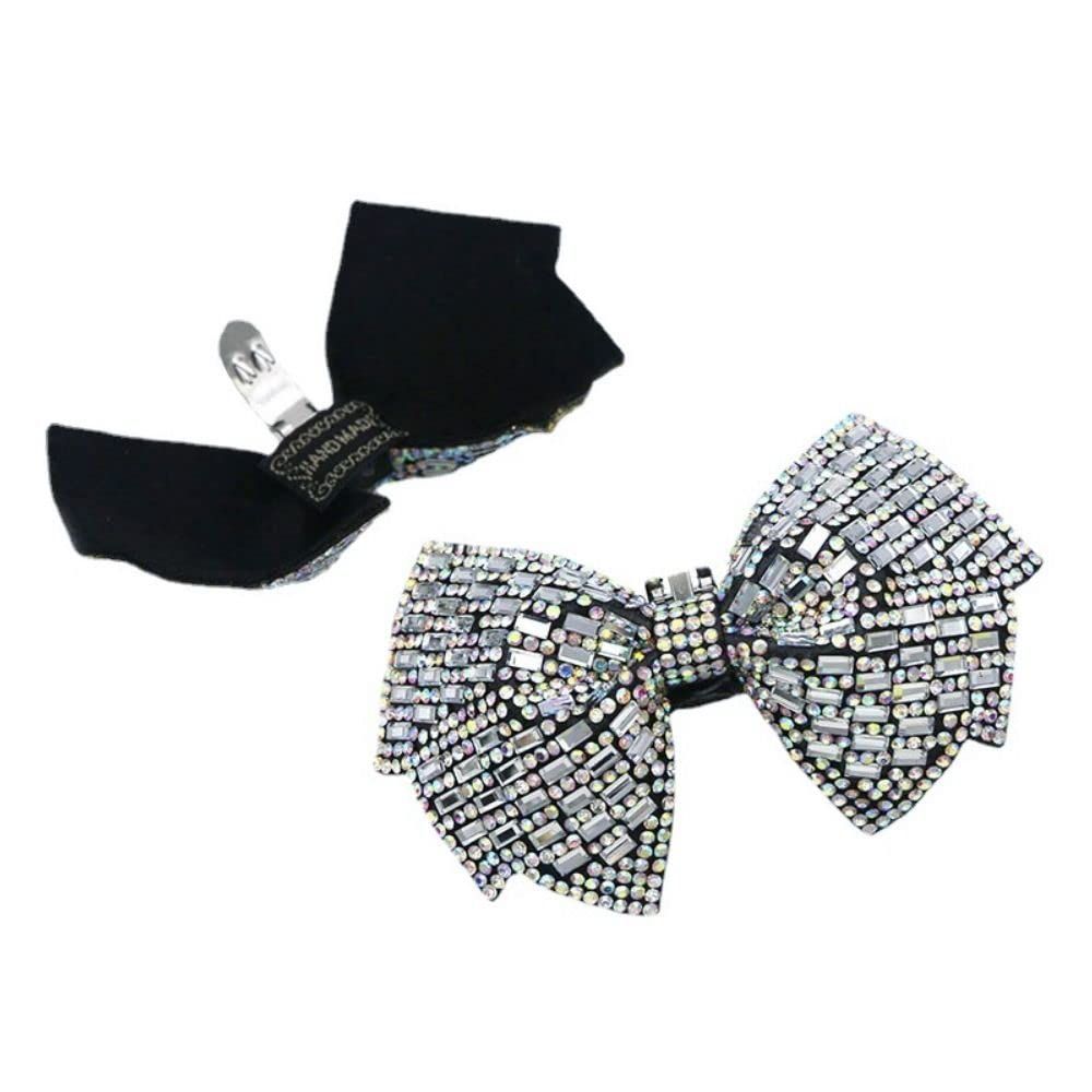 2Pcs Women Sparkle Bow Detachable Shoe Clips Removable Shoe Buckles Decorative Shoes Accessories for Wedding party