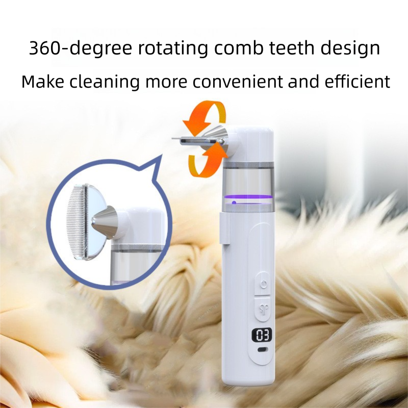 Electric Flea Comb for Dogs and Cats - 2-in-1 Rechargeable Pet Flea Remover and Dematting Grooming Comb with Suction Collection, 3 Speed Settings and USB-C โ image 3