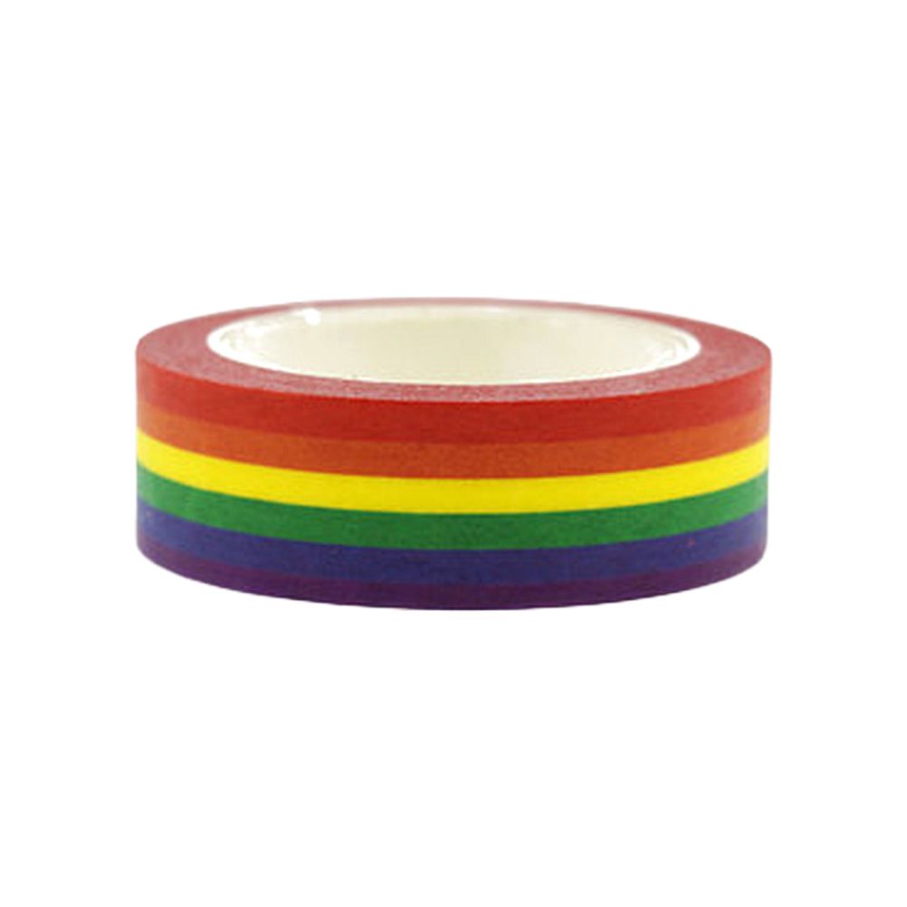 100CM Colorful Rainbow Adhesive Paper Tape School Office Supplies DIY Scrapbooking Stationery โ image 5