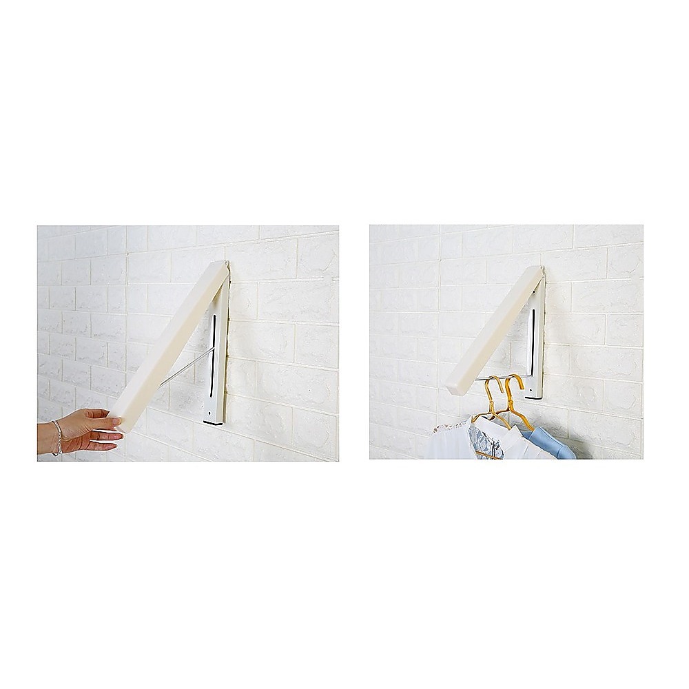Folding Wall Mount Retractable Clothes Hanger Laundry Drying Rack Organiser โ image 3