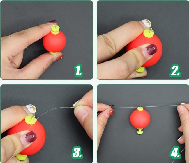 Fishing Bobber Slip Bobbers for Foam Snap Weighted Floats Set Tackle Accessories Supplies 10-Red — image 5