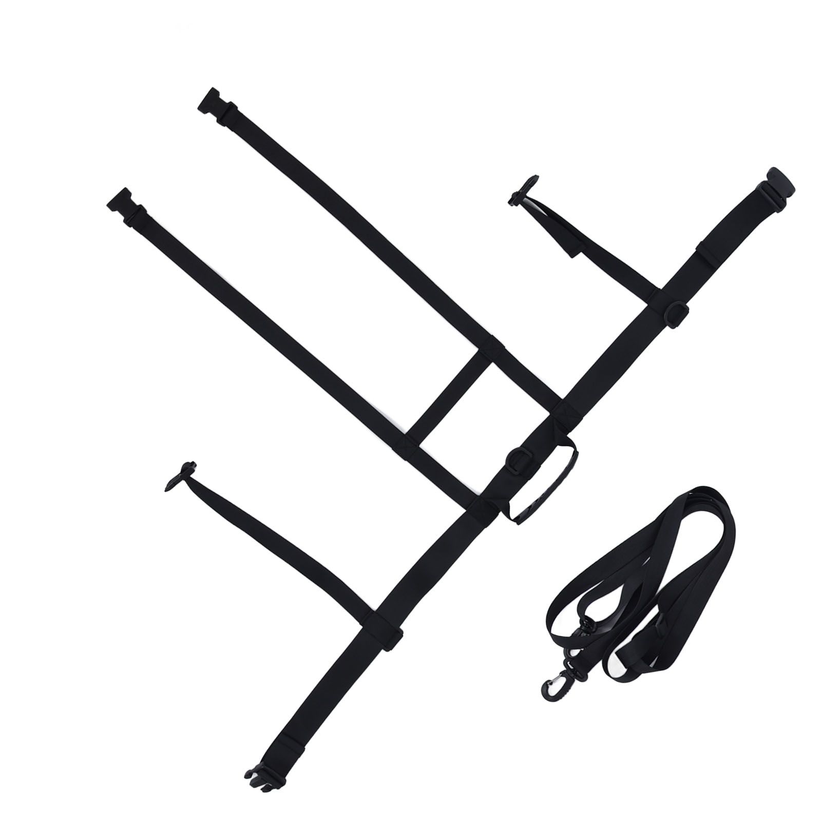 Children Ski Training Safety Ropes Adjustable Outdoor Skiing Harness Safety Shoulder StrapBlack โ image 2