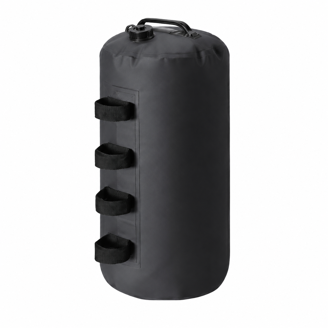 7L Gazebo Water Weight Bag Black- Portable Refillable Canopy Leg Anchor with Carry Handle, Pole Straps and Anti Backflow Valve for Camping, Marquees and