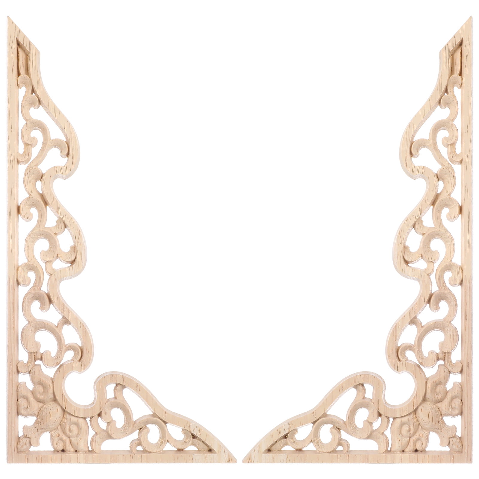2 Pcs Long Furniture Carvings Wainscoting for Wall Wood Decorative Piece Office โ image 4