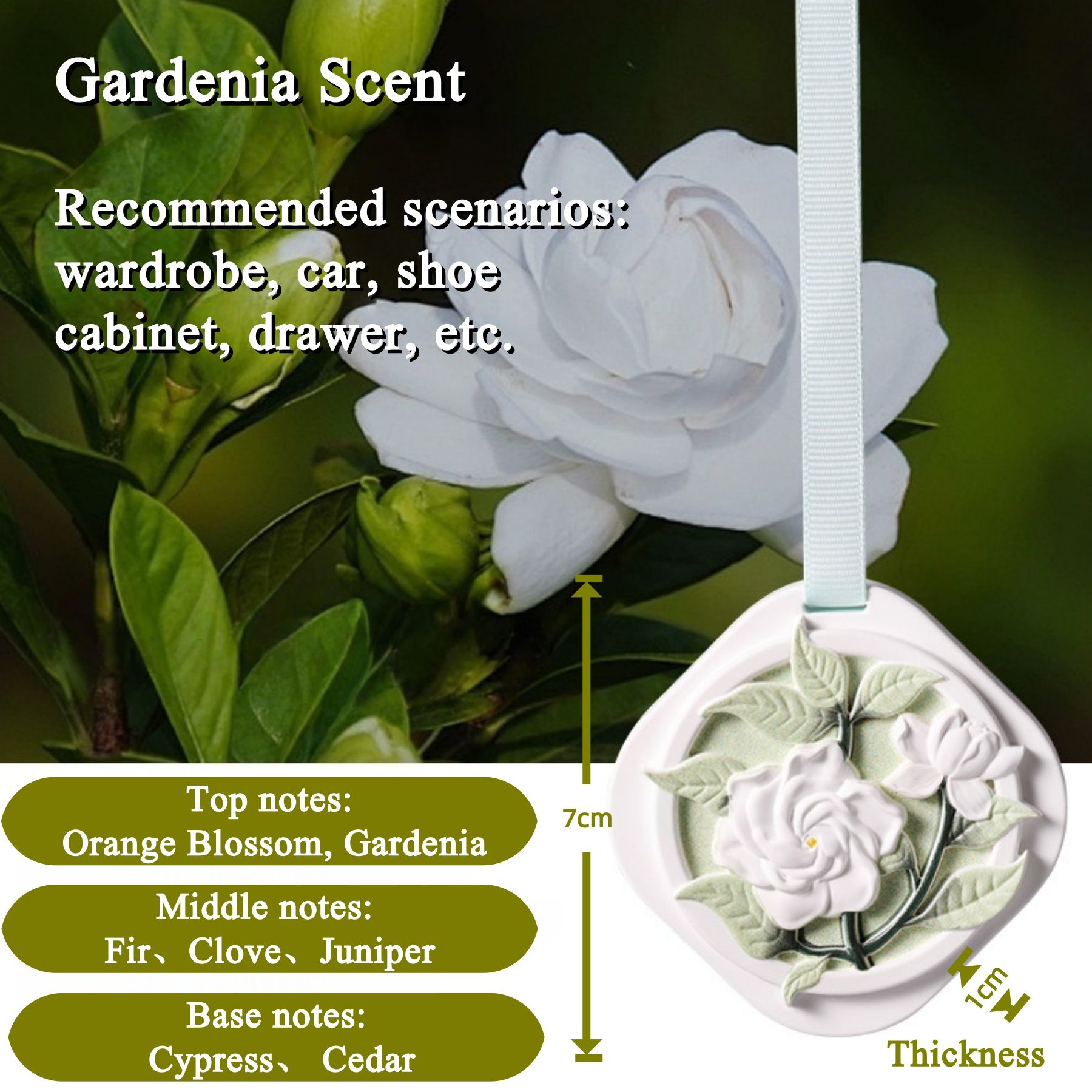 Moisture Absorber Bags & Scented Wardrobe Fresheners (9-Pack), Gardenia Scented Dehumidifier & Hanging Closet Sachets for Dampness & Odor Removal in Wardrobes — image 6
