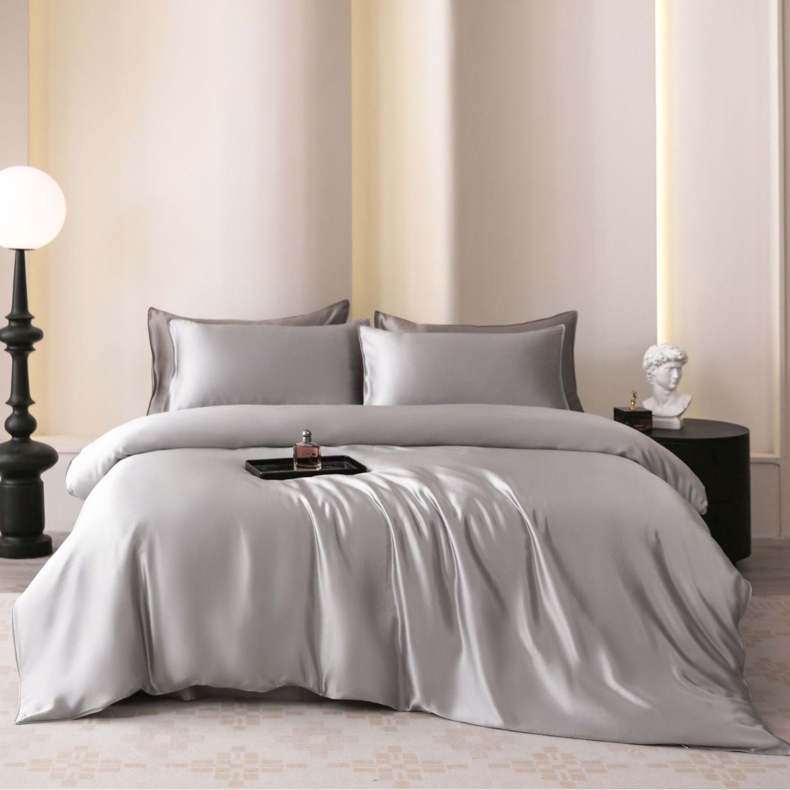 Oval Silk Workshop 22 Momme Silk Four Piece Set 1.5 m bed (2x 2.3 m quilt cover 2.3x 2.5 m bed sheet) โ image 3