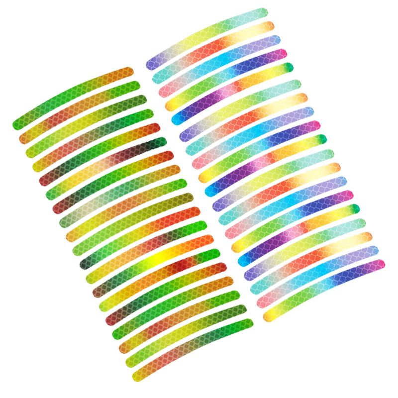 80PCS Reflective Car Wheel Decorative Stripe Stickers, Night Safety Warning Car Stickers, Anti-Scratch Reflective Stickers โ image 2