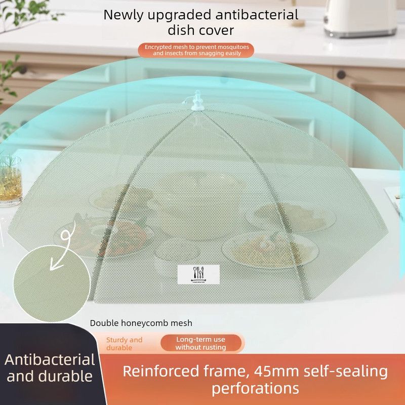 Foldable Mosquito-Proof Food Cover, Household Fly Screen, Fine-Mesh Breathable Dining Table Cover - Round — image 4