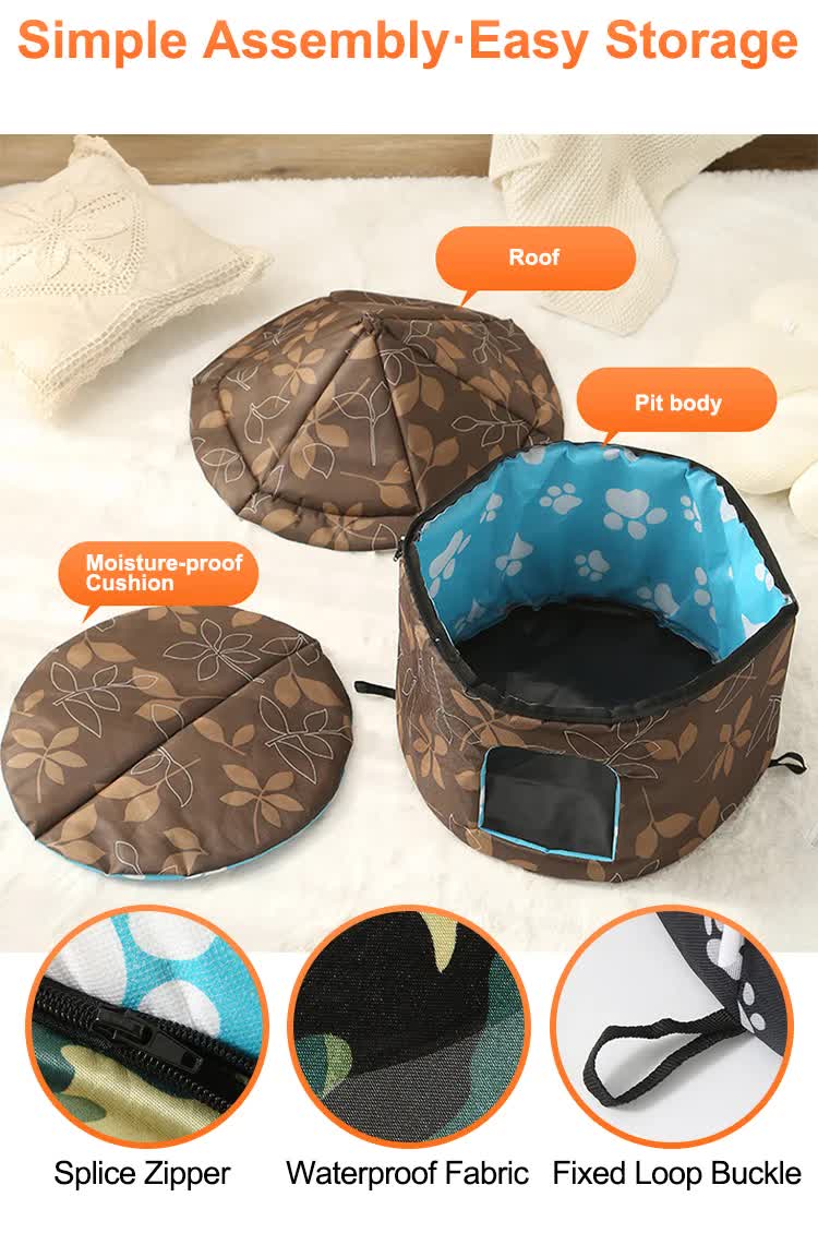 Outdoor Waterproof Cat House - Insulated, Weatherproof, Warm Shelter for Cats, Size: L 45*41cm — image 4