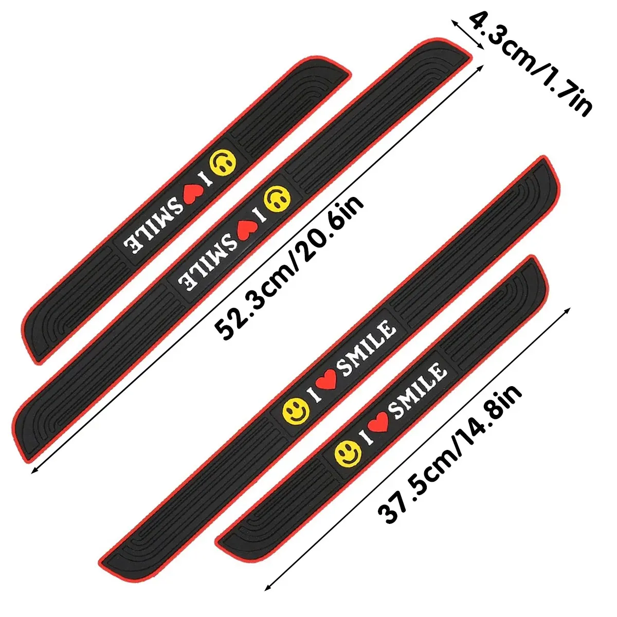 4PCS Car Threshold Bar Sticker Pedal Strip Anti Collision Door Sill Protector โ image 3