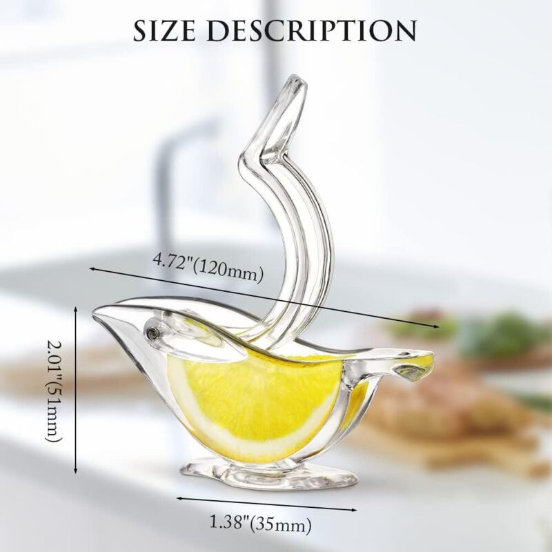 Deluxe Design Individual Lemon Squeezer, Manual Lemon Juicer Hand Press Acrylic Tableware Transparent Serving Dishes (2 — image 2