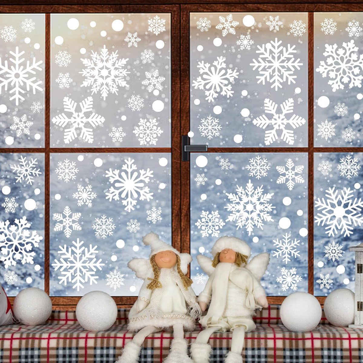 Reusable Christmas Window Stickers - Christmas Window Decoration - 116 stickers for the holidays, including 9 snowflake stickers - Suitable for winter interior — image 5