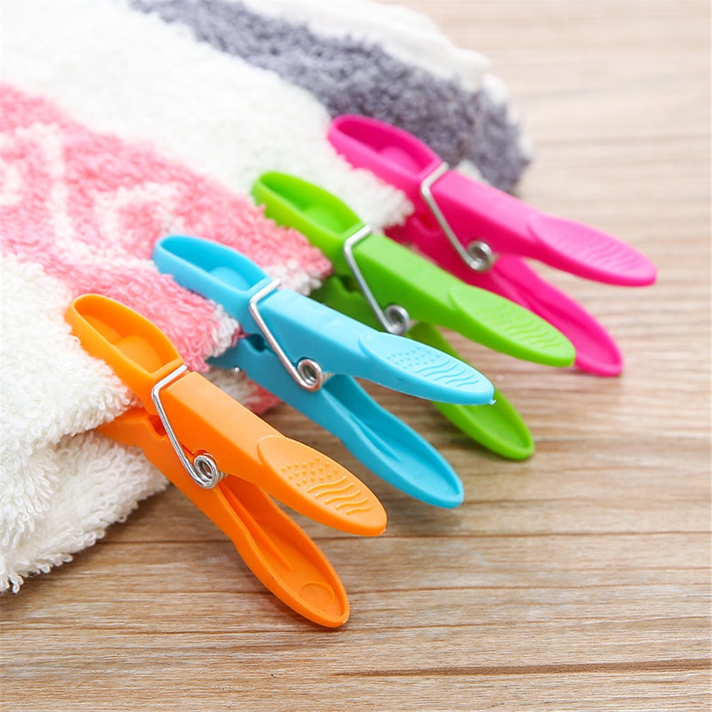 Colorful Plastic Clothespins, Heavy Duty Laundry Clothes Pins Clips with Springs, Air-Drying Clothing Pin Set (24 Pack) 12 Pack Multicolor โ image 6
