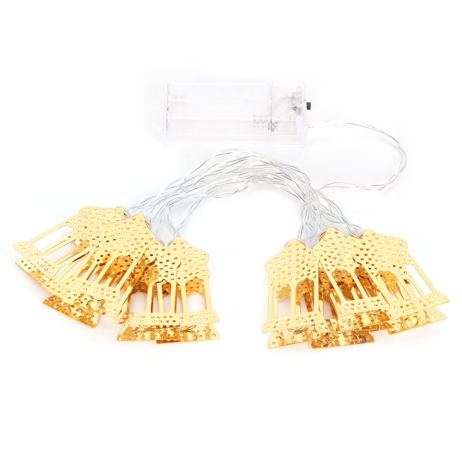 1.5m String Light Muslim Innovative Wrought Iron Ramadan Decoration Ornament Gold — image 6