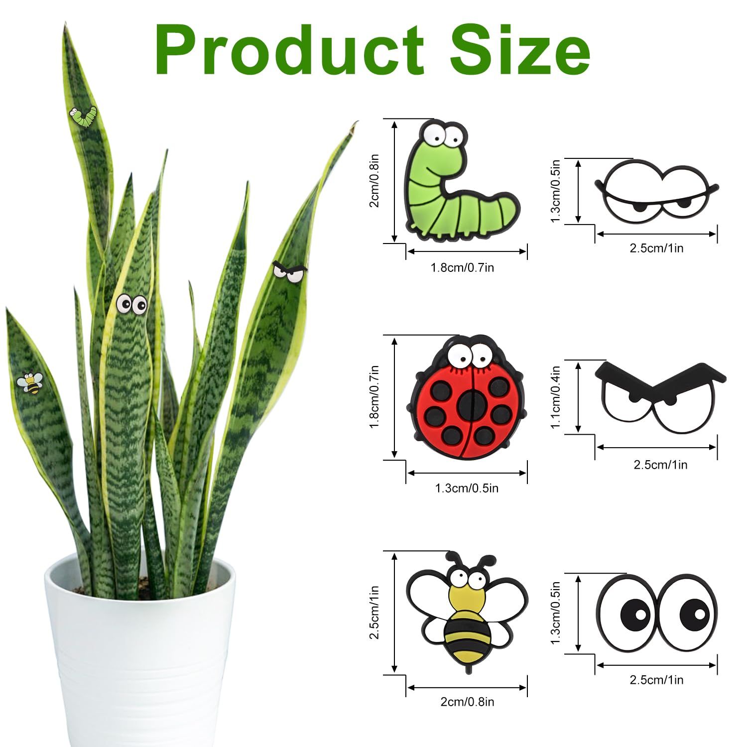 6pcs Plant Magnets Eyes for Potted Plants, Cute Indoor Plant Accessories Funny Plant Magnets Decor Plant Magnets Eyes Pins Charms — image 2