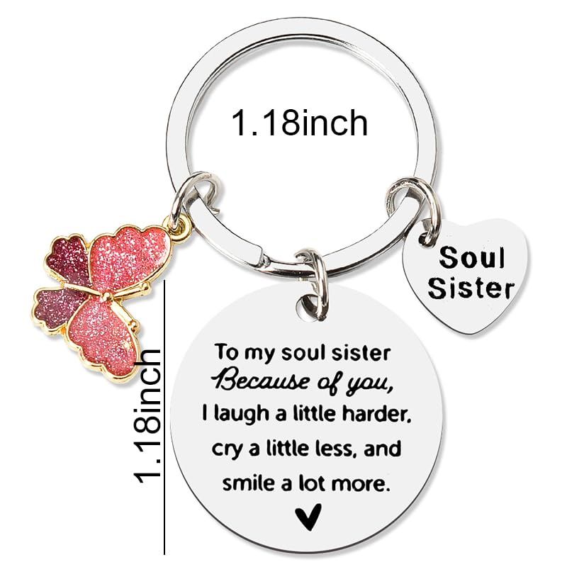 Sister Gifts from Sisters,Girlfriend Friendship Keychain,Funny Unique Birthday Gifts for Women、Graduation、Christmas — image 2