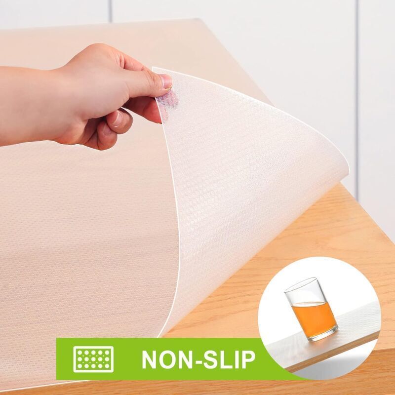 Non-Slip Drawer Liner, Non-Adhesive Eva Drawer Mat, Waterproof Transparent Fridge Mat Can Be Cut to Size for Kitchen Cupboard Shelf Drawer Protection — image 4