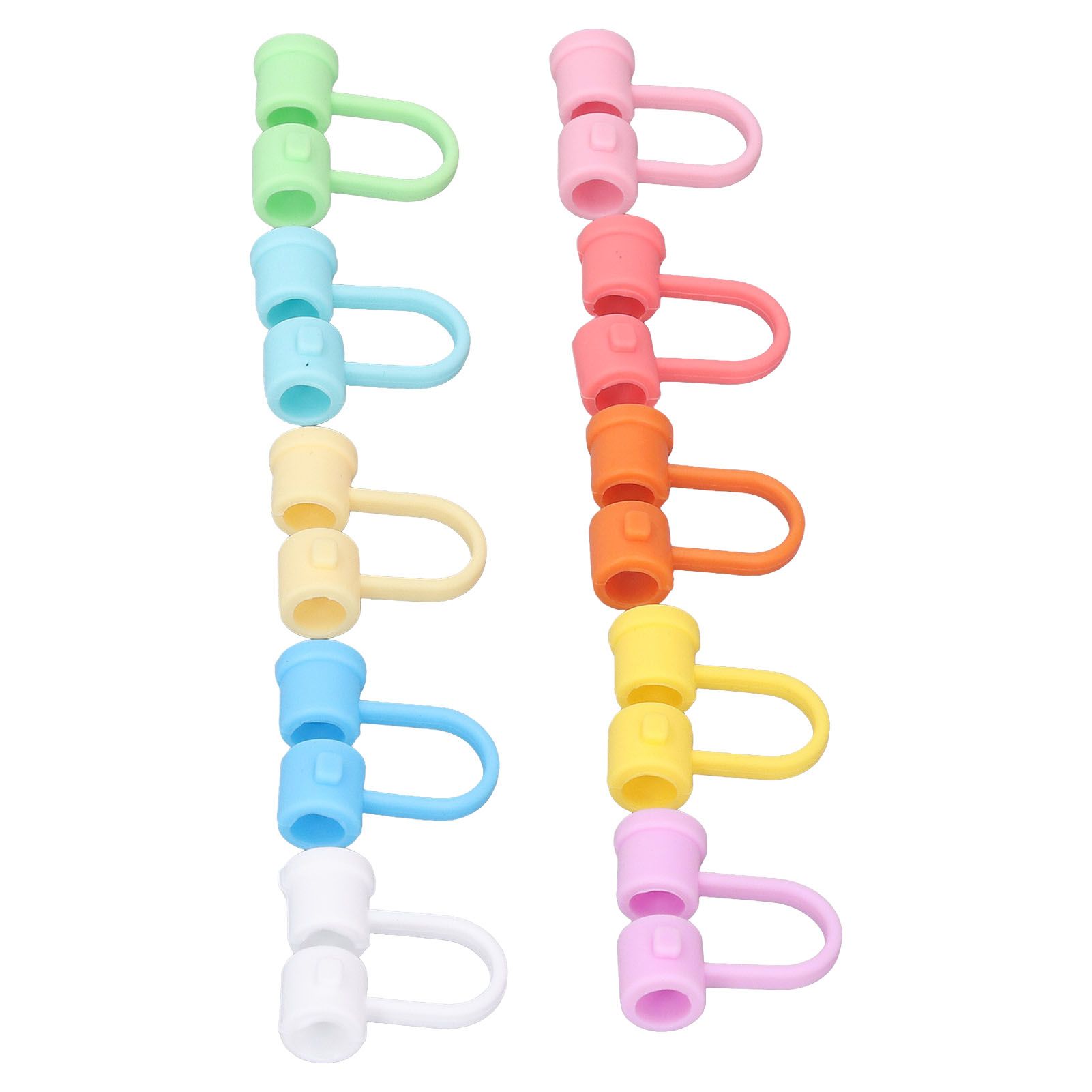 Straw Covers Dustproof Decorative Splash Proof Odorless Reusable Straw Toppers for Party ShoppingTravelling Camping 24 Rainbow Coloured Straw Caps โ image 4