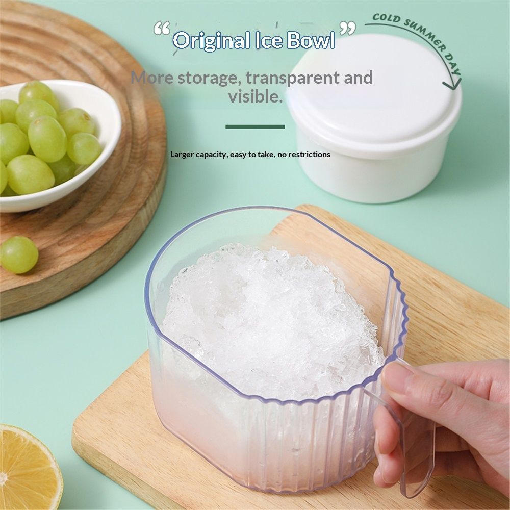 Shaved Ice Machine, Manual Ice Shaver Machine Snow Cone Machine with Ice Mold Box for Kitchen and Picnic, Slushie Machine, BPA-Free — image 3