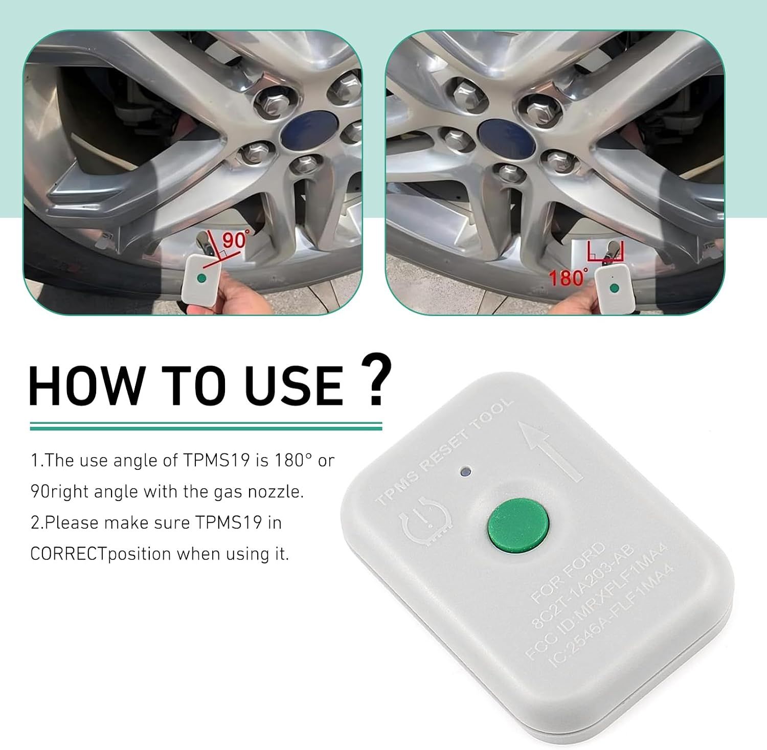 Car TPMS Programming Tool, Portable Tire Pressure Reset Device, Tire Activation Tool OEM# 8C2T-1A203-AB, Compatible with Ford F-150 Mustang Edge Escape โ image 6