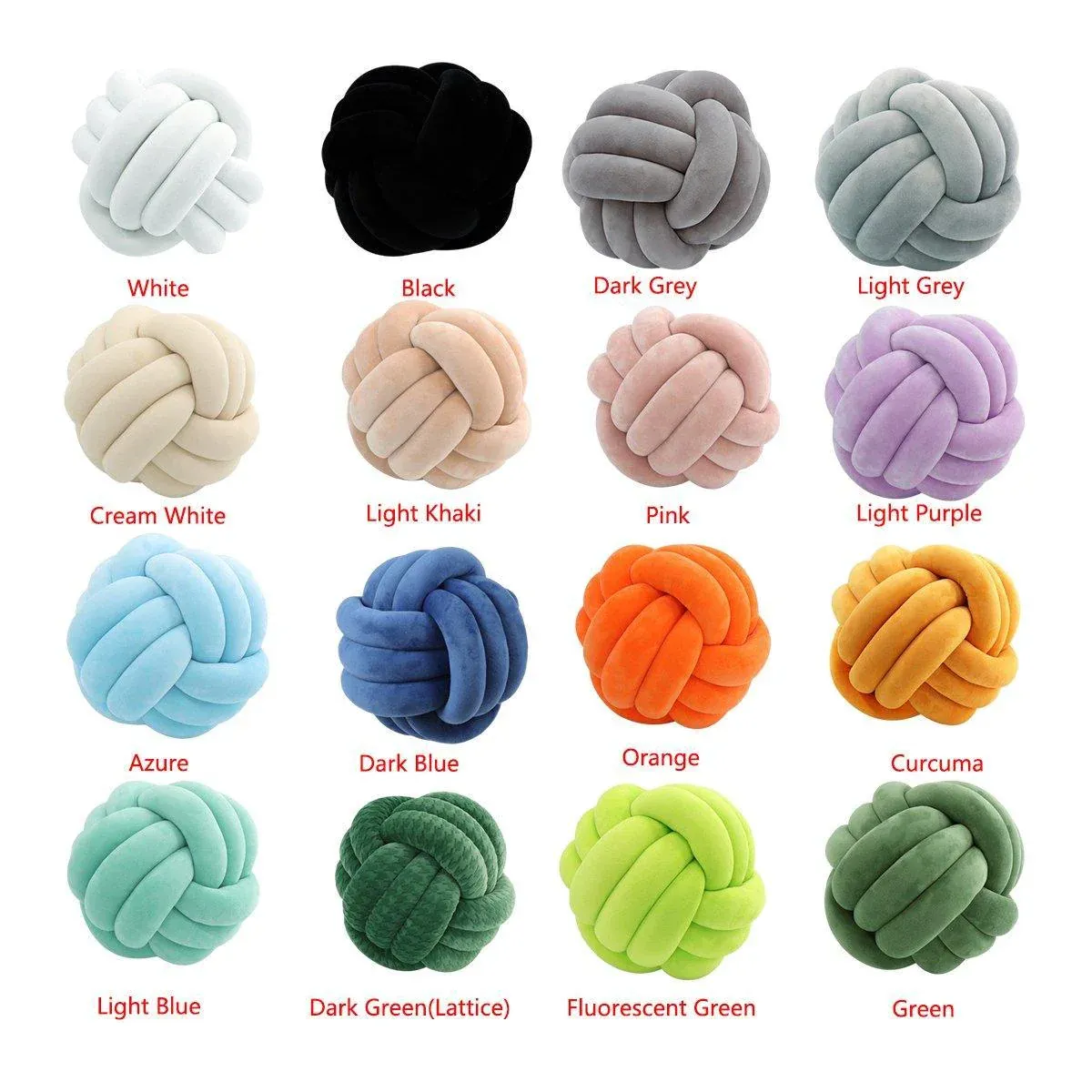 Three-Strand Braided Round Pillow Sofa Cushion Decorative Pillow for Living Room - Light Khaki — image 5