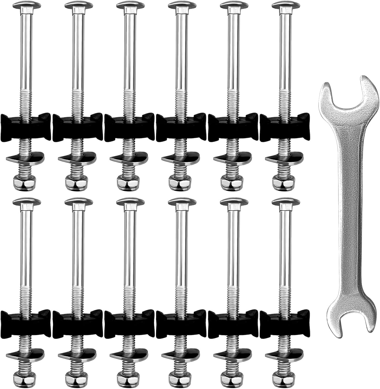 12 Pcs Trampoline Screws and Bolts, M6 × 80mm Trampoline Screws Replacement for Legs-Simple Repair Your Trampolines
