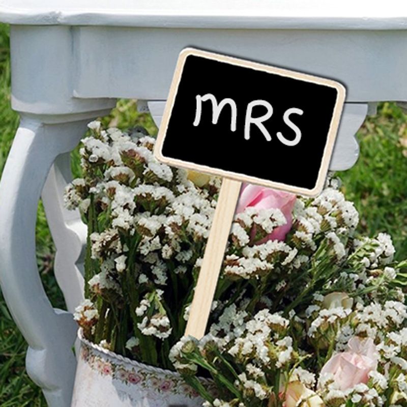 20PCS Mini Wood Chalkboard Gardening Plant Tags Plant Markers Nursery Pots Garden Decoration Garden Tags for Potted — image 4