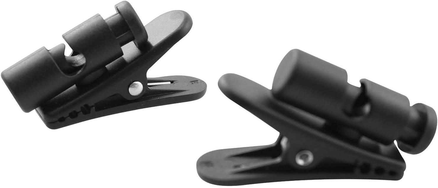 Headset Wire Clip 8PCS 360 Rotatable Earphone Earbud Cable Clips for 3-5mm Wide Eearphone Cable, Earpiece Clamp, Headphone Hook, Black โ image 4