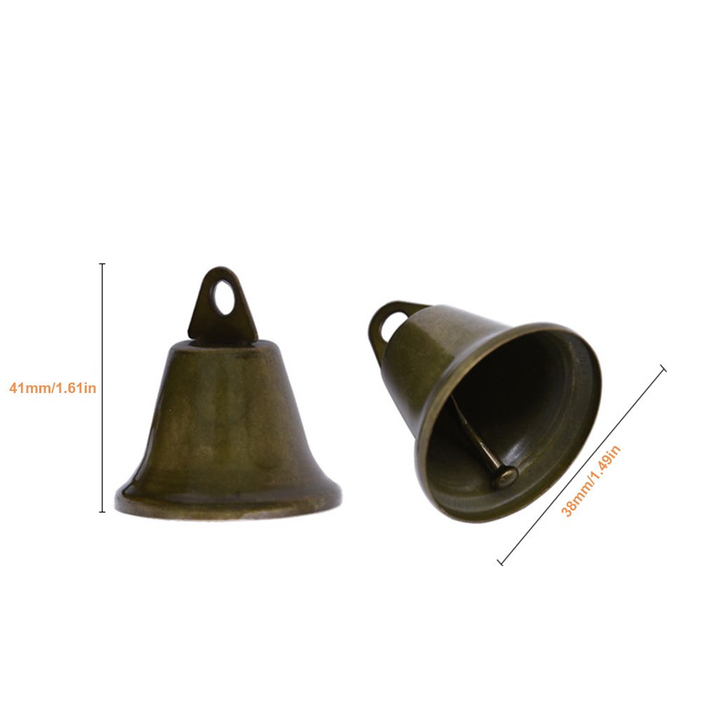 30Pcs Vintage DIY Handmade 38mm Bronze Jingle Bells for Crafts Making โ image 3