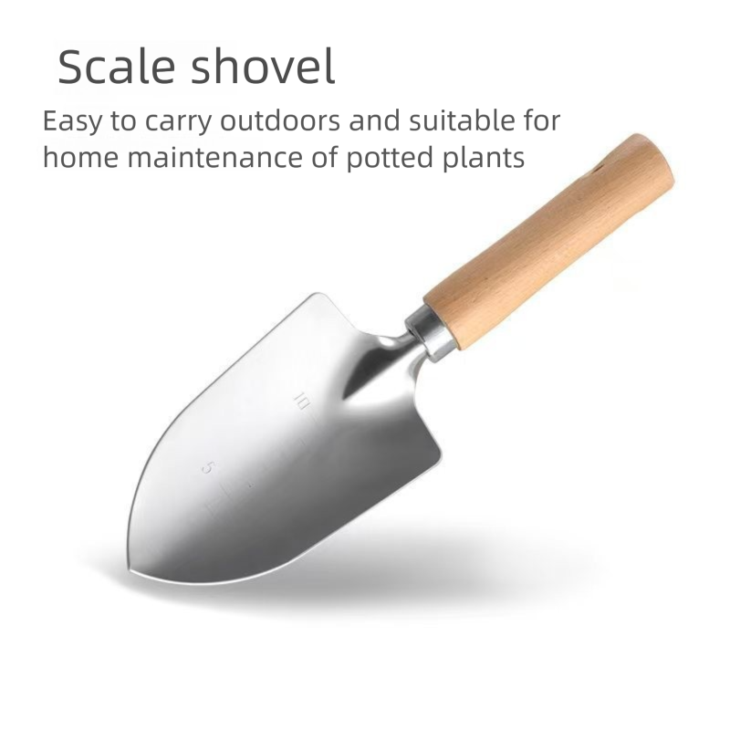 9-Piece Gardening Tool Set - Heavy Duty Stainless Steel with Beechwood Handles - Complete Garden Kit including Storage Tote, Hand Trowel, Rake, Pruning Shears โ image 3