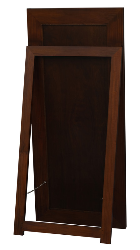 Toby Solid Mahogany Timber Standing Mirror (Mahogany) — image 3
