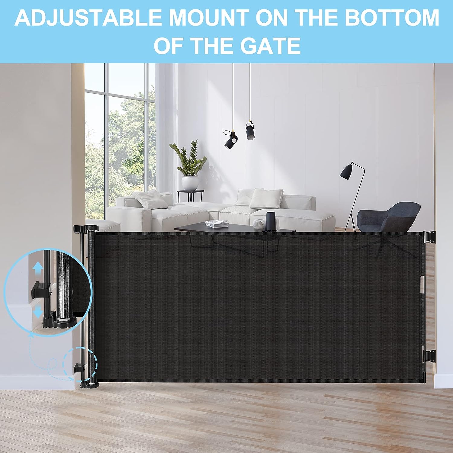 Retractable 3M Doorways Hallways Stairs Baby Gate Dog Pet Gate Indoor Outdoor Safety Gates โ image 4