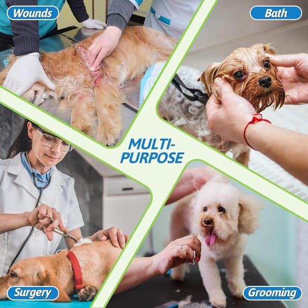 Soft Breathable Dog Cone Collar, Adjustable Pet Recovery E‑Collar for Medium Dogs & Cats, Anti‑Licking Wound Protection Elizabethan Collar, Size M — image 3