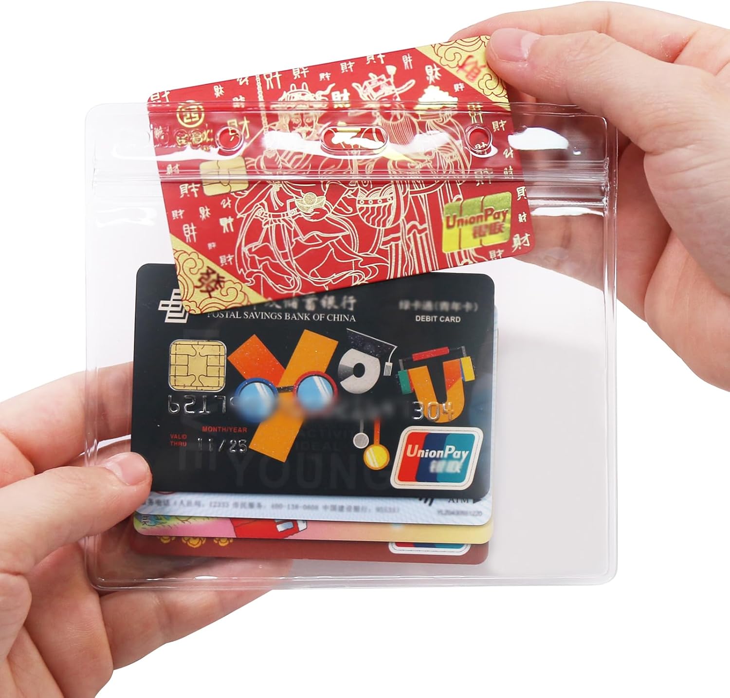 Clear Plastic Horizontal Badge Holder - 12 Pcs Thick Name Tag ID Card Protector Holders Large Transparent Sleeve Waterproof (4.8 x 3.5 Inch) โ image 2