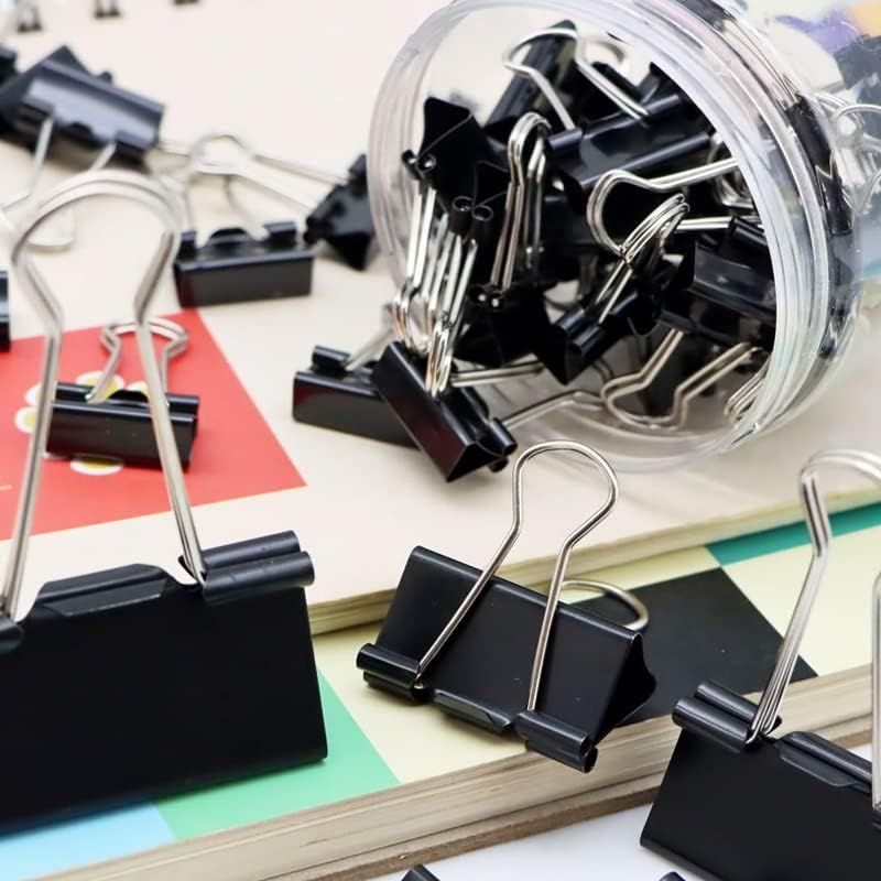 120Pcs Binder Clips Assorted Size, Office Clips with Clear Storage Container, Bulldog Clips, Paper Clips, Office Supplies โ image 2