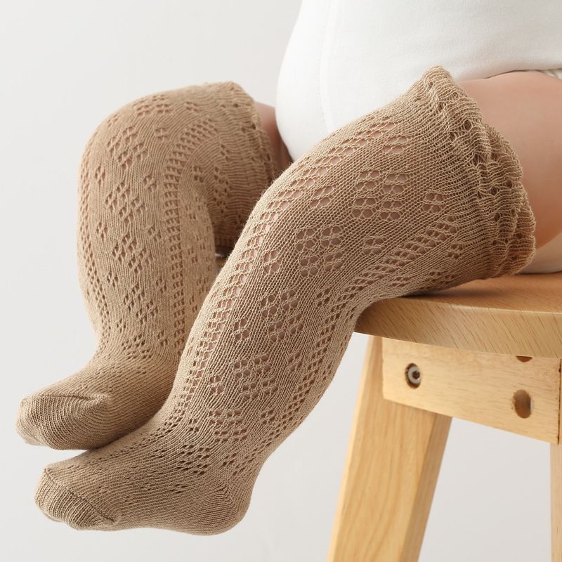 Baby Summer Socks Toddler Breathable Knee High Socks Long Stockings for Child High Elastic Baby Leg Warmers — image 4