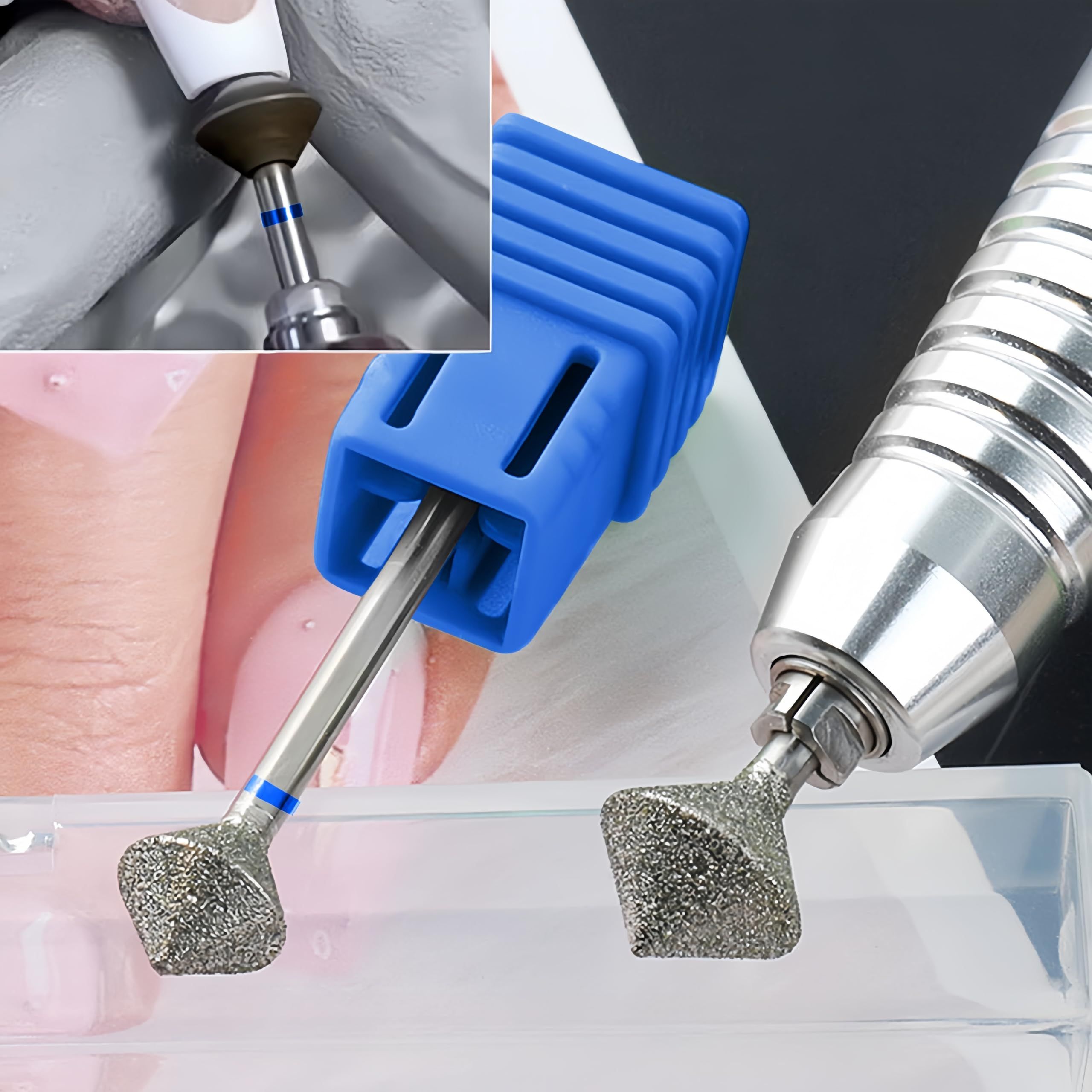2Pcs Diamond Nail Drill Bit Rotary Burr Manicure Pedicure Grinding Head Nail Cutters for Professional and Home Use โ image 4