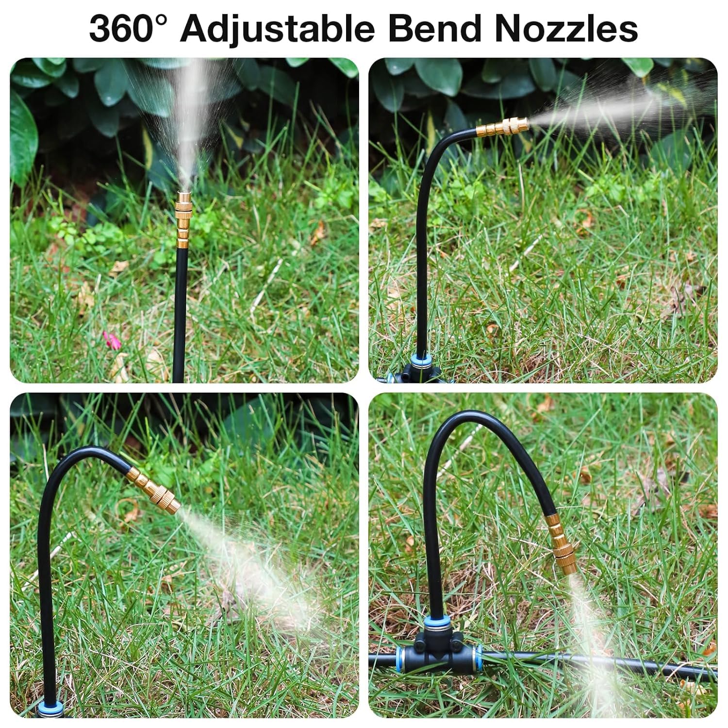 Drip Irrigation System, No 1/4 Pipe, only 6pcs Adjustable Copper Nobbles and 6pcs Quick Connectors — image 6