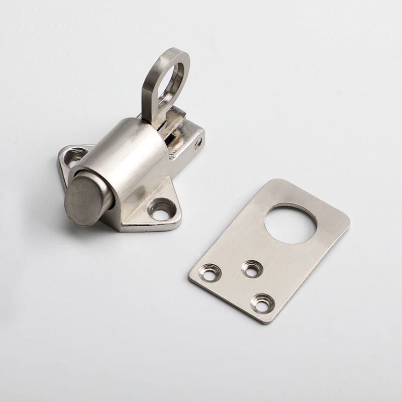 Spring Loaded Latch, Automatic Spring Load Bolt Latch, Self Closing Pull Ring, Security Door Lock for Gate Shed Window