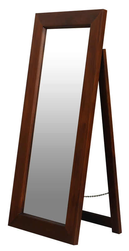 Toby Solid Mahogany Timber Standing Mirror (Mahogany) — image 2