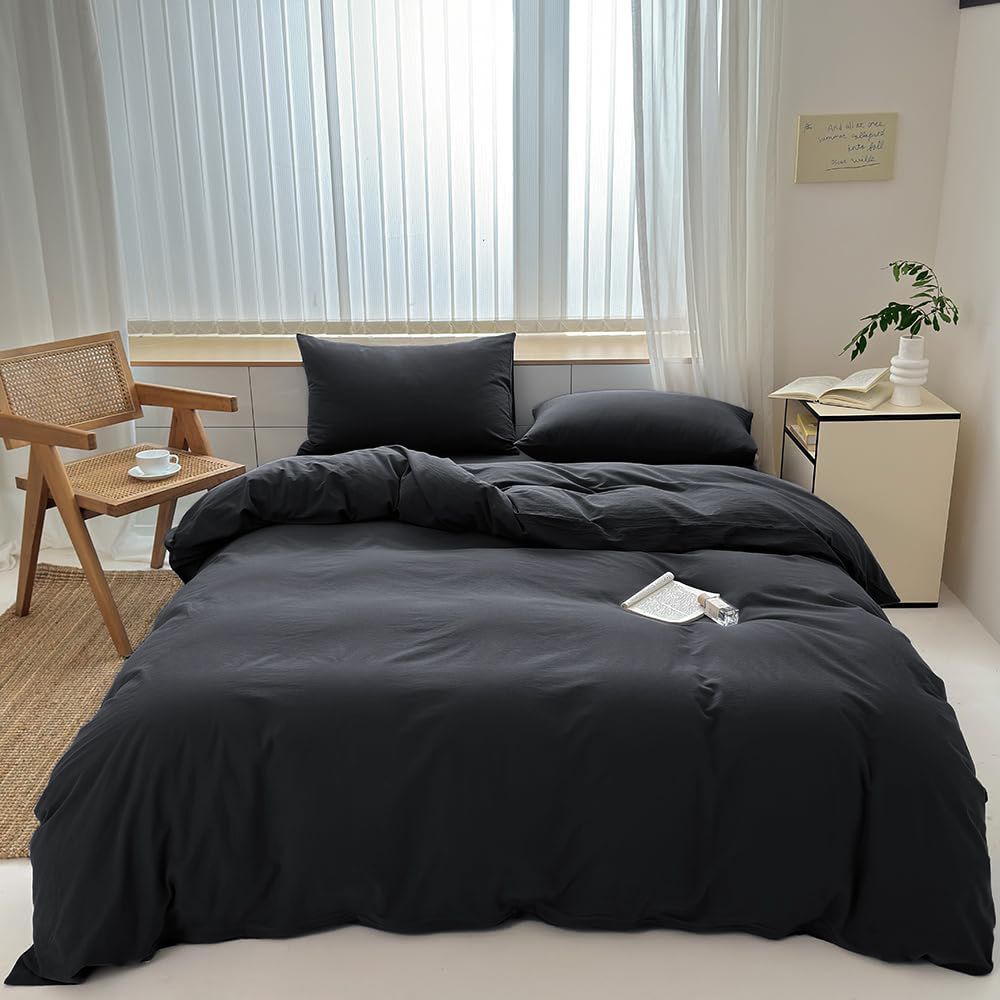 Hotel Soft Microfiber Duvet Cover Set-2000TC Quilt Cover Set & Pillowcases -1 Donna Cover Zipper Closure & 1 x Pillowcases-Breathable Bedding - Wrinkle, Fade