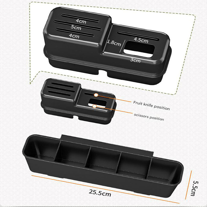 Black Foldable Dish Rack with Drain Tray, Knife & Chopstick Holder, Cup Rack, and Cutting Board Support – 42cm x 29cm x 29cm, Easy-Install Kitchen Storage — image 5