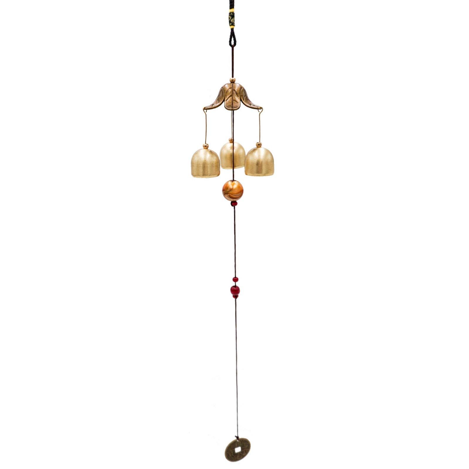 Lucky Wind Chimes Feng Shui Wind Bell for Good Luck Home Garden Hanging Decoration Gift (Leaf style) — image 2