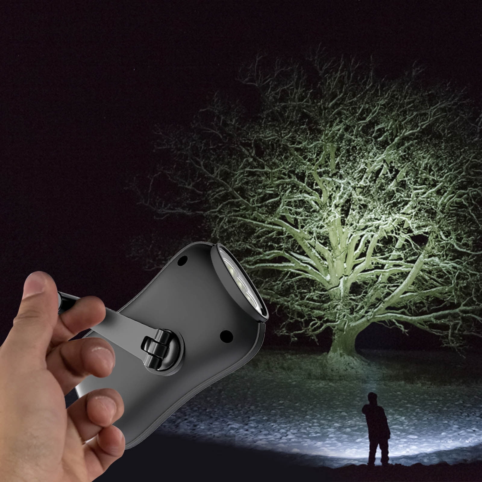Crank Flashlight, Emergency Rechargeable LED Flashlight, Portable Camping Light, Self Powered Rechargeable Flashlight for Outdoor Mountaineering Backpack โ image 6