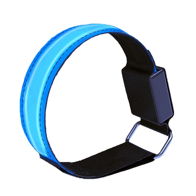 LED Armband, 4 Pack Reflective Strips Light Up Arm Bands, Safety Flashing Lights and Glow Bracelet, Hi Vis for Sports