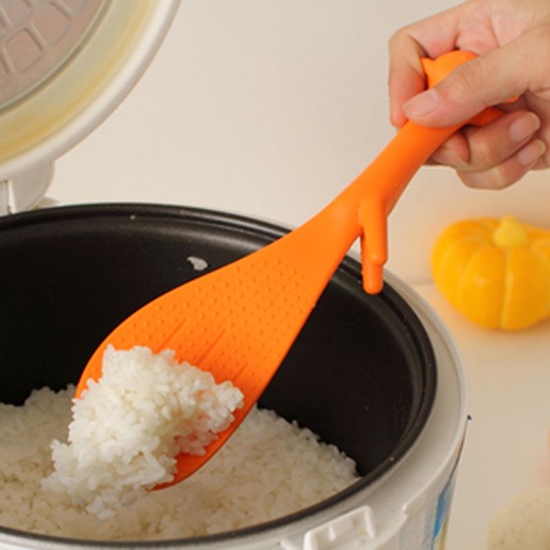 Squirrel Rice Spoon PP Non Stick Kitchen Utensil 21CM White 21*5.7CM โ image 3