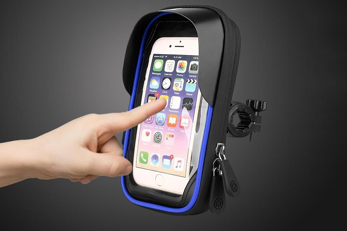 Bike Frame Bag Waterproof Bike Phone Mount Holder Bikes Accessories Gifts - Blue — image 3